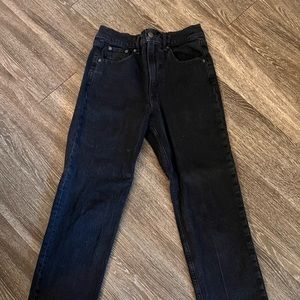 Gap High Rise Straight Leg Black Jeans